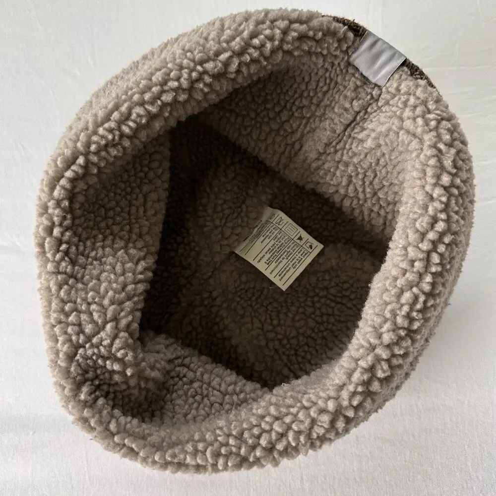 Carhartt Sherpa Lined Beanie Hat Brown Knit Winter Cap One Size Warm